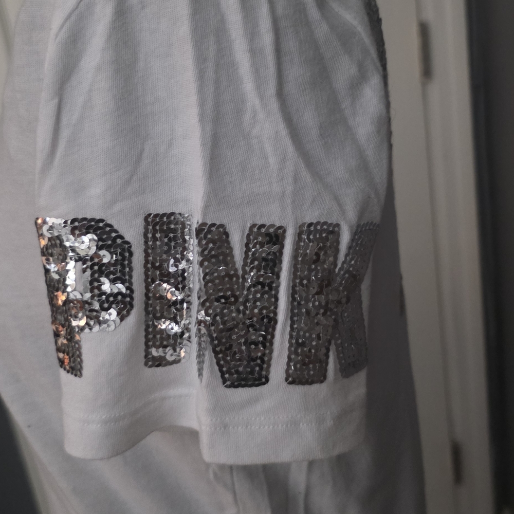 PINK By Victoria's Secret Sequin Graphic Tees - Bundle - Picture 3 of 16